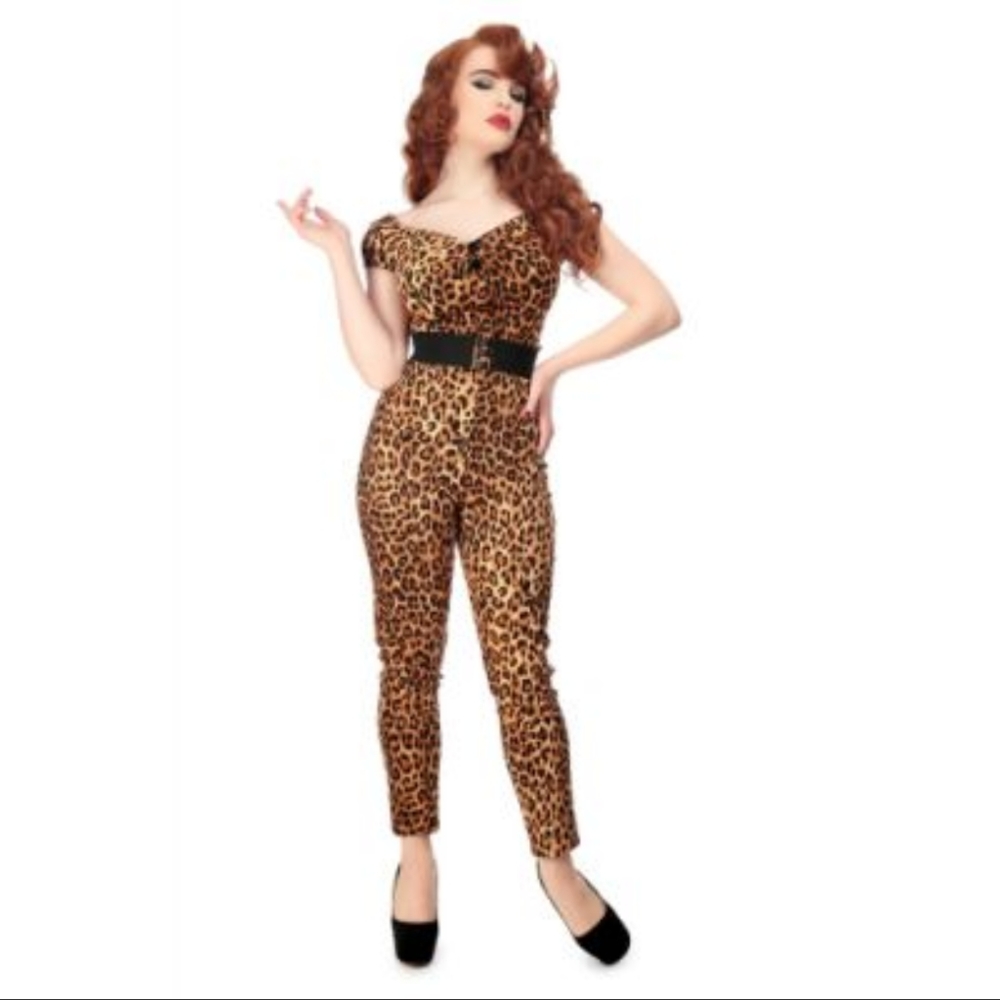 ISO COLLECTIF MAINLINE LEOPARD JUMPSUIT